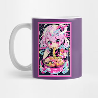 Cute Anime Girl |  Ramen Noodles | Hentaii Chibi Kawaii Design Mug